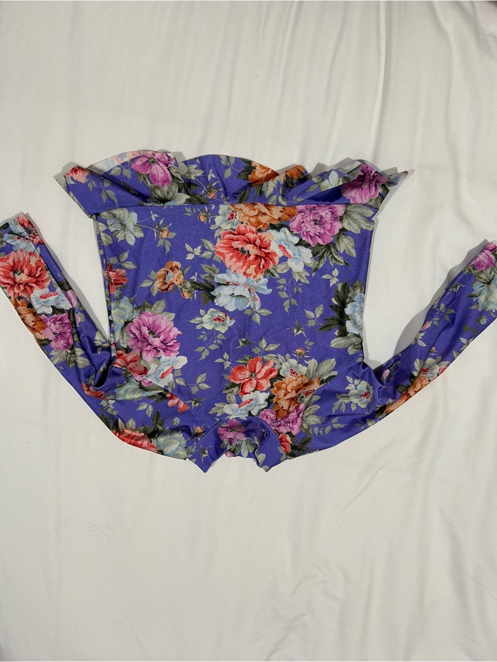 Zimmermann Purple Floral Off-Shoulder Swim Coverup
